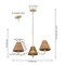 Jonathan Y Grady 27" 3-Light Coastal Farmhouse Adjustable Swooping Arm Metal w/Hand-Woven Rattan Shades LED Cha JYL9559B - alternate 4