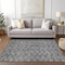 Homeroots 3' X 5' Gray Charcoal And Silver Geometric Washable Indoor Outdoor Area Rug 583354 - alternate 2