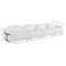 Homeroots 166" White Top Grain Leather Reclining Metal USB Sofa 720378 - alternate 2