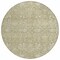 Homeroots 8' Taupe And Beige Round Floral Washable Indoor Outdoor Area Rug 604685 - alternate 3
