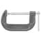 Vulcan C-Clamp, 4 in Max Opening Size, 1-3/4 in D Throat, Steel Body, Gray Body JL27363 - alternate 1