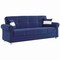 Homeroots 89" Blue Microfiber Convertible Futon Sleeper Sofa And Toss Pillows With Storage 607154 - alternate 4