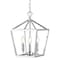 Jonathan Y Ojai 10" 3-Light Iron Classic Modern Pagoda LED Pendant Lantern, Chrome JYL7601C - alternate 1