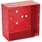 Raco Electrical Box, 30.3 cu in, Square Box Type, 2 Gangs, Galvanized Steel, Square Shape 911-3 - alternate 1