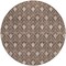Homeroots 8' Chocolate And Beige Round Geometric Washable Indoor Outdoor Area Rug 595723 - alternate 5