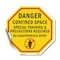Signmission Danger Confined Space Special Train, 18 Inch X 18 Inch, Vinyl Decal OC-D-18-44 - alternate 1