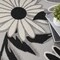 Homeroots 8' Black and White Round Floral Indoor Outdoor Area Rug 527636 - alternate 3