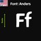 Aacc Self-Adhesive Vinyl Letter: f, Scale: 12 cm. Color: White Font: Anders by, 24PK AACC-Anders-lf-White-M12x24 - alternate 1