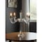 Homeroots 20" Clear Silver And Gold Crystal Tabletop Candelabra Candle Holder 590251 - alternate 2