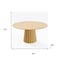 Homeroots 60" Brown Solid Wood Pedestal Base Round Top Dining Table 721027 - alternate 3