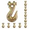 Tie 4 Safe G70 5/16'' Clevis Grab Hooks Tow Chain Hook Flatbed Truck Trailer Tie Down, 10PK FH406-516-10 - alternate 1