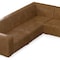Homeroots 144in Brown Leather Modular Wood Sofa 641866 - alternate 4