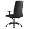 Leisuremod Evander Office Chair in Upholstered Leather & Iron Frame, Adjustable Height, Swivel & Tilt, Black EO19BLL - alternate 3