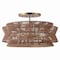 Jonathan Y Maya 23.75" 2-Light Bohemian Farmhouse 2-Tier Metal Hand-Woven Paper Rope Tapered Drum LED Semi Flus JYL1612A - alternate 3