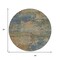 Homeroots 8' Denim Blue Beige And Copper Round Abstract Washable Indoor Outdoor Area Rug 630731 - alternate 3