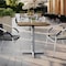 Flash Furniture Commercial All-Weather 24x30 Natural HPL Tabletop with Silver X Base ST-REC2430-NAT-T2222S-GG - alternate 3