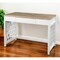 Homeroots 43" Natural And White Writing Desk With Three Drawers 402056 - alternate 3