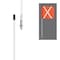 Safetywhips Warning Whip Heavy Duty Whip with Flag, White Whip, Orange Flag, White Reflective X, 36 Length SW03QDNP-XW - alternate 2