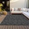 Homeroots 9' X 12' Black And Ivory Geometric Washable Indoor Outdoor Area Rug 602345 - alternate 2
