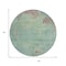 Homeroots 8' Pale Aqua And Taupe Round Abstract Washable Indoor Outdoor Area Rug 618456 - alternate 3