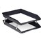 Acrimet Facility 2 Tier Letter Tray Front Load Letter Size Desktop File Organizer Plastic Black 263.4 - alternate 3