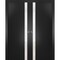 Sartodoors Sliding French Double Pocket Doors 84 x 96 inches, Planum 0040 Matte Black with White Glass, Kit Tr PLANUM0040DP-BLK-8496 - alternate 4