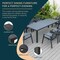 Leisuremod Chelsea Aluminum Outdoor 87in Dining Table, Black CT87BL - alternate 3