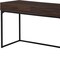 Homeroots 47" Brown and Black Wood and Metal Computer Desk With Two Drawers 516428 - alternate 2