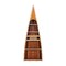 Homeroots 21" Wood Brown Solid Wood Six Tier Boat Bookcase 364286 - alternate 1