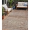 Homeroots 5' X 8' Copper Tan And Beige Floral Washable Indoor Outdoor Area Rug 606189 - alternate 1