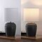 Jonathan Y Hugo 16.75" Traditional Rustic Reeded Ceramic Vase LED Table Lamp, Black/Nickel, 2PK JYL5707A-SET2 - alternate 2