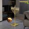 Vintiquewise Chabad Style Gold Finish Hanukkah Menorah for Entryway, Living Room, Office, and Kitchen with LED QI004693.GD - alternate 5