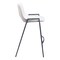 Homeroots Set of Two 26" White and Black Faux Leather and Steel Low Back Counter Height Bar Chairs 555674 - alternate 2