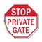 Signmission Stop Private Gate, 10 Inch X 10 Inch, Vinyl Decal OC-D-10-131 - alternate 1