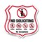 Signmission No Soliciting Shield Sign No Politics Ma, 18 inch X 18 inch, Plastic Sign, 2PK SHI-P-2PACK-18-403 - alternate 1