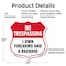 Signmission No Trespassing Shield Sign I Own Firearm, 12 Inch X 12 Inch, Plastic Sign SHI-P-12-422 - alternate 3