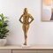 Homeroots 24" Gold And White Aluminum And Marble Woman Tabletop Sculpture 628144 - alternate 3