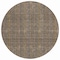 Homeroots 8' Taupe Denim Blue And Olive Green Round Striped Washable Indoor Outdoor Area Rug 615097 - alternate 2