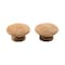 Homeroots Set of Two Brown Wood Classic Round Drawer Pull Knobs, 2PK 476576 - alternate 3