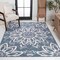 Jonathan Y Flora Abstract Bold Mandala High-Low Dark Blue/Cream 8 ft. x 10 ft. Indoor/Outdoor Area Rug AMC112E-8 - alternate 2