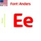 Aacc Self-Adhesive Vinyl Letter: E, Scale: 4 in. Color: Red Font: Anders by, 4PK AACC-Anders-UE-Red-I4x4 - alternate 1