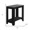 Homeroots 22" Black And Gray End Table With Shelf 333047 - alternate 2