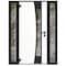 Vdomdoors Aluminum Door Cynex 6116 Black Entry Steel Metal Modern Painted W12+36+12xH80 Right Inswing CYNEX6116EXD-OAK-W12+36+12xH80-RH-I - alternate 3
