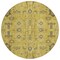 Homeroots 8' Gold Wheat And Gray Round Oriental Washable Indoor Outdoor Area Rug 582070 - alternate 5