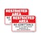Signmission Restricted Area No Admittance Except Employees In, 18'' X 24'' 2 Signs, Heavy Gauge Aluminum, 2PK A-1824-2PACK-24756 - alternate 1