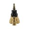 Interstate Pneumatics Aluminum Round Manifold, Three 1/4 in.Brass Universal Couplers, 1/4 in. Industrial Steel Coupler FPM44-KG4HB - alternate 4