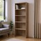 Homeroots 71" Taupe Distressed Wood Adjustable Five Tier Bookcase 355725 - alternate 4