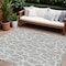 Homeroots 9' X 12' Silver And Ivory Geometric Washable Indoor Outdoor Area Rug 599314 - alternate 1
