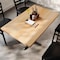 Flash Furniture Bennett 30 in x 48 in Solid Wood Indoor Tabletop in Natural with 23.75 in x 29.5 in Dining Height GSF-REC3048-NAT-T2230-GG - alternate 4