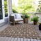 Homeroots 3' X 5' Chocolate And Beige Geometric Washable Indoor Outdoor Area Rug 595721 - alternate 4